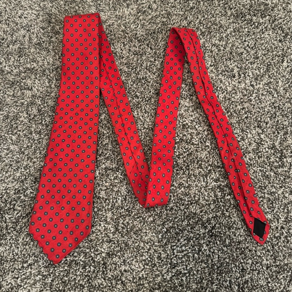 Ferrell Reed for Pope’s Red/Blue Flower Pattern Neck Tie Men’s